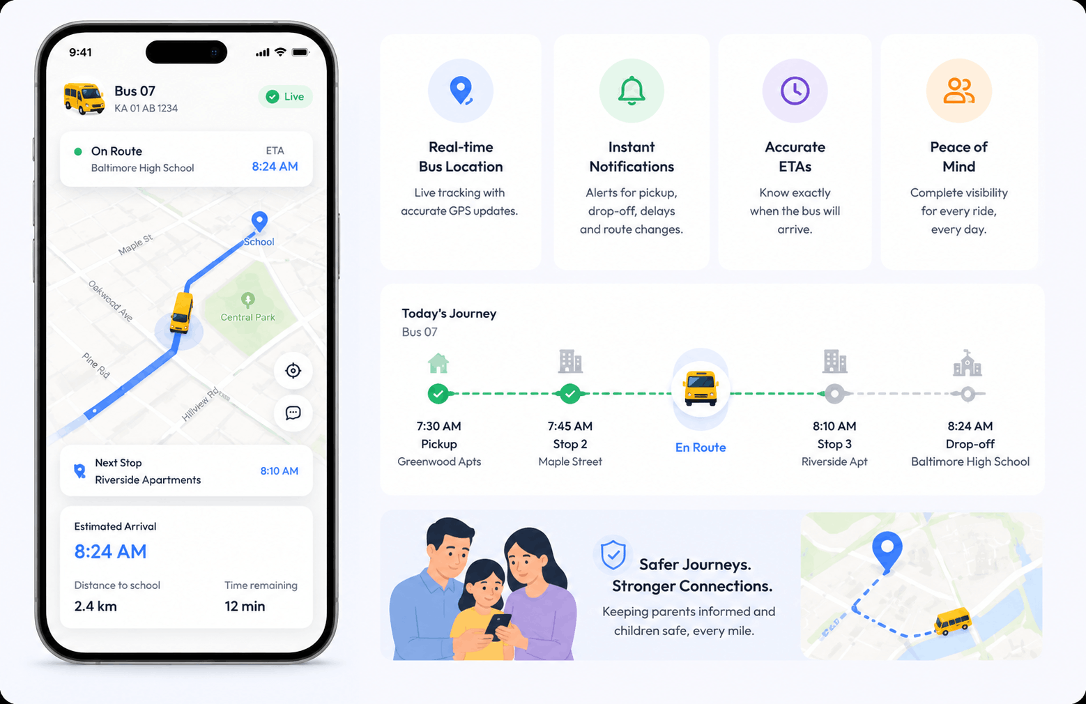 Live Bus Tracking & Parent App